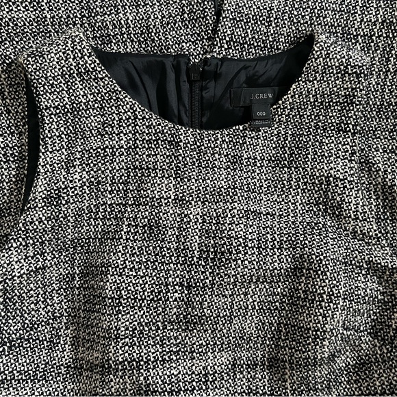 J. Crew Black & White Tweed Sheath Dress with Pockets - Picture 14 of 14
